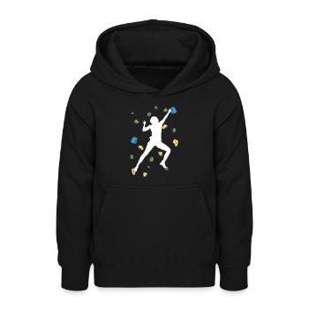 Bouldern Boulder Klettern Boulderer Bouldering - Teenager Hoodie - Schwarz - Vorne - AI Model Teenager Male light (155cm)
