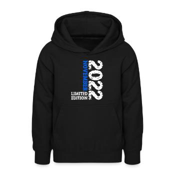 2022 November Limited Edition 1. Geburtstag Deko - Teenager Hoodie - Schwarz - Vorne - AI Model Teenager Male light (155cm)