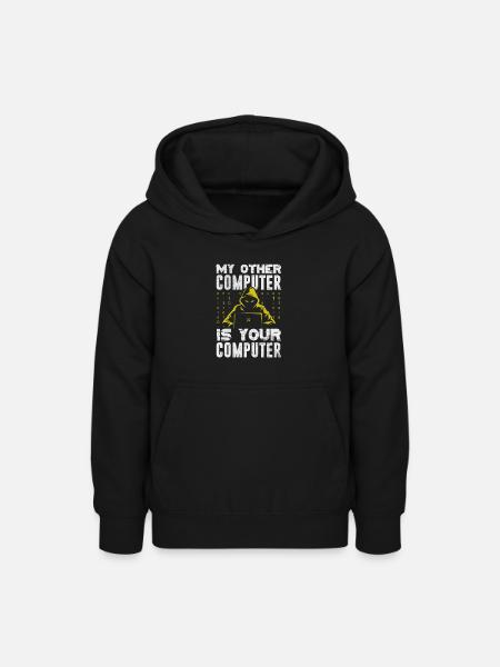 Hacker - Teenager Hoodie - Schwarz