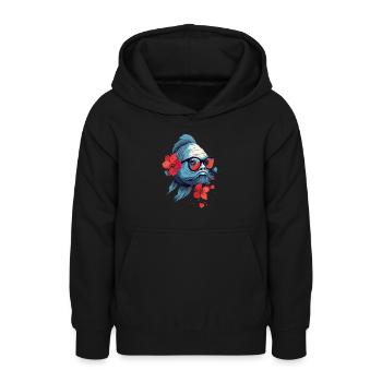 Exotische Zierfische Aquaristik Aquarium - Teenager Hoodie - Schwarz - Vorne - AI Model Teenager Male light (155cm)