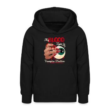 Vampire Blood, Bloodsucker Funny Saying - Teen Hoodie - black - Front - AI Model Teenager Male light (155cm)