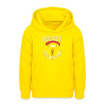 Liste des choses à faire en parachute Parachutisme - Sweat à capuche Ado - jaune - Devant - AI Model Teenager Male dark (155cm)