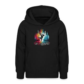 Breakdance Breakdancer Breakdance Kinder - Teenager Hoodie - Schwarz - Vorne - AI Model Teenager Male light (155cm)
