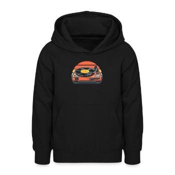 Vinyl Record Collector - Teen Hoodie - black - Front - AI Model Teenager Male light (155cm)