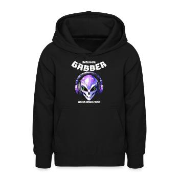 Gabber Rotterdam Techno Hardcore Speedcore - Teenager Hoodie - Schwarz - Vorne - AI Model Teenager Male light (155cm)