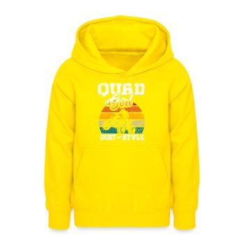 Quadgirl ATV 4 Wheeler Off Roading Lover - Teenager Hoodie - Gelb - Vorne - AI Model Teenager Male dark (155cm)