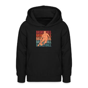 Joueur de basket-ball - Sweat à capuche Ado - noir - Devant - AI Model Teenager Male light (155cm)