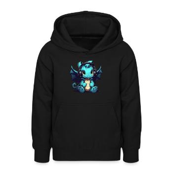 Netter Dragon Gamer Gaming Dragon Liebhaber - Teenager Hoodie - Schwarz - Vorne - AI Model Teenager Male light (155cm)