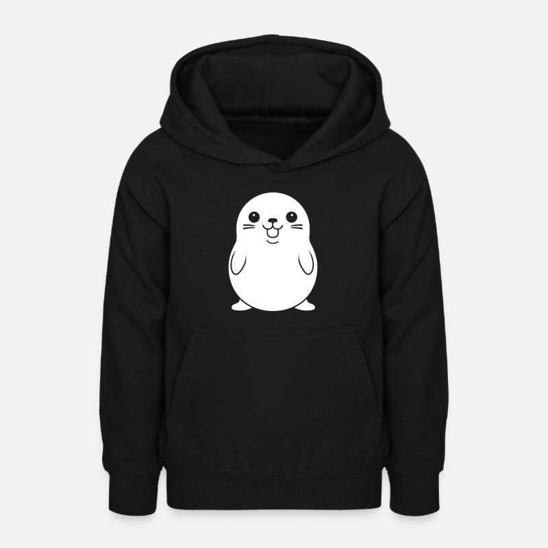 otarie - Sweat à capuche Ado - noir