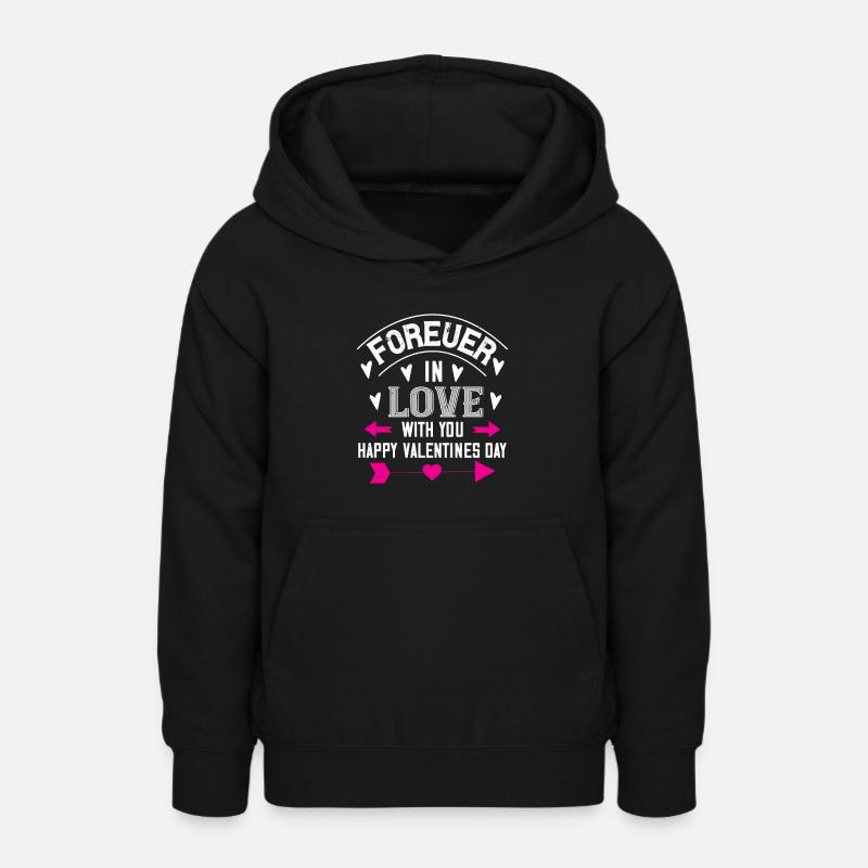 pour toujours amoureux de toi - Sweat à capuche Ado - noir