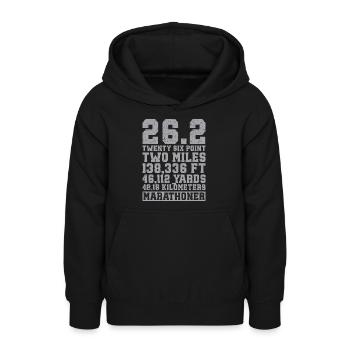 26. 2 Marathonläufer Lustiger Marathon Zitat - Teenager Hoodie - Schwarz - Vorne - AI Model Teenager Male light (155cm)