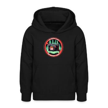 Aurora Aurora Tracker Alaska Wilderness - Sweat à capuche Ado - noir - Devant - AI Model Teenager Male light (155cm)