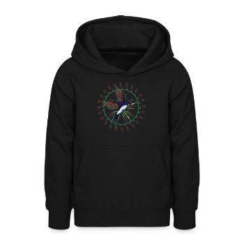 Hirondelle rustique Autriche Observation des oiseaux - Sweat à capuche Ado - noir - Devant - AI Model Teenager Male light (155cm)