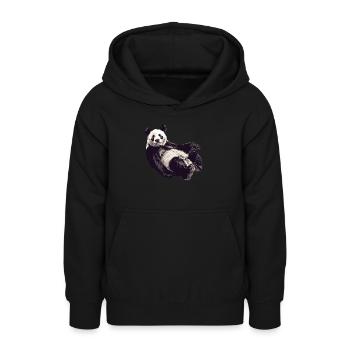 Panda Bear Japanese Giant Panda - Teen Hoodie - black - Front - AI Model Teenager Male light (155cm)