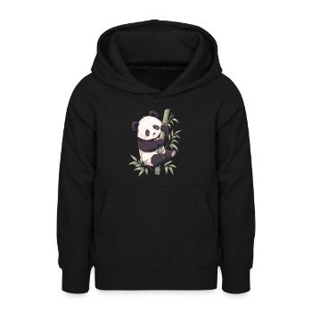 Pandabär Kletternder Japanischer Panda - Teenager Hoodie - Schwarz - Vorne - AI Model Teenager Male light (155cm)