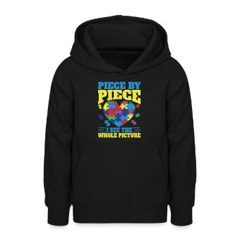 Puzzle Pièce Puzzle Amateur de Puzzle - Sweat à capuche Ado - noir - Devant - AI Model Teenager Male light (155cm)