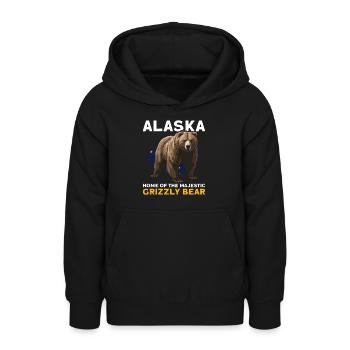 Grizzlybär Alaska Braunbär Bär - Teenager Hoodie - Schwarz - Vorne - AI Model Teenager Male light (155cm)