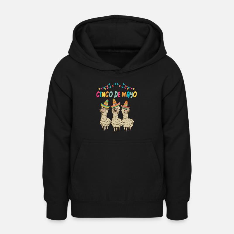 Alpaga avec Sombrero Lama Tenue Cinco de Mayo - Sweat à capuche Ado - noir