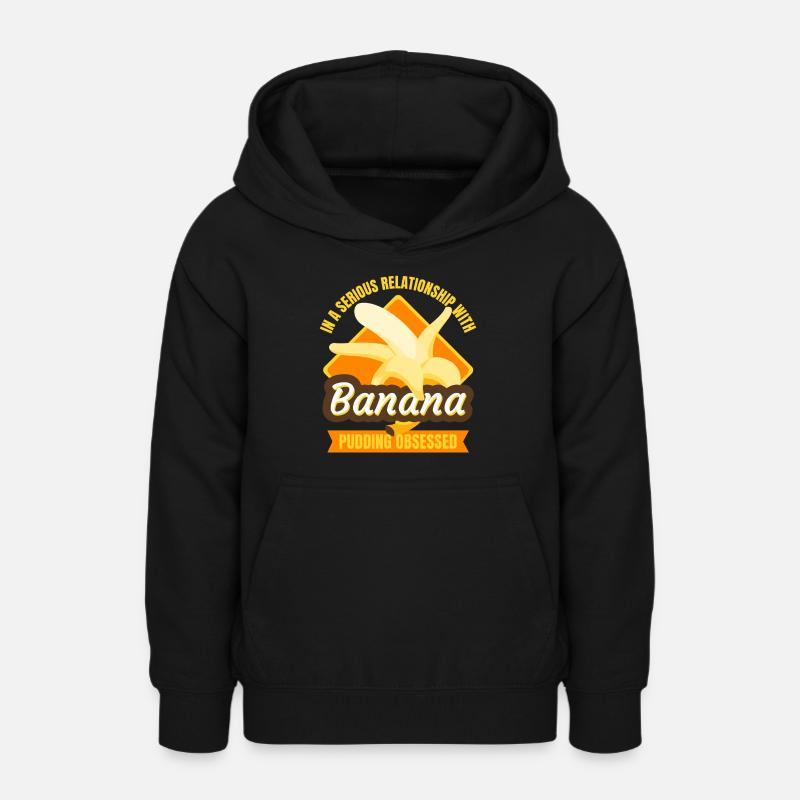 Dans une relation sérieuse avec le pudding à la banane - Sweat à capuche Ado - noir