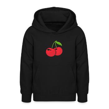 Kirsche Kirschbaum Kirschblüte Frucht Geschenk - Teenager Hoodie - Schwarz - Vorne - AI Model Teenager Male light (155cm)