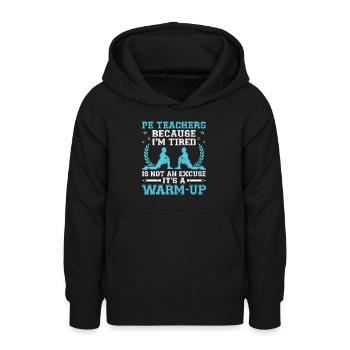Professeur d’éducation physique Professeurs d’éducation physique École Spor - Sweat à capuche Ado - noir - Devant - AI Model Teenager Male light (155cm)