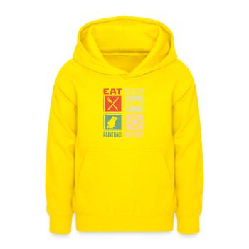 Manger dormir Paintball Répéter Paintballer Tactique Pl - Sweat à capuche Ado - jaune - Devant - AI Model Teenager Male dark (155cm)