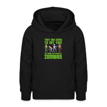 Zombie Zombie Chasseur de Zombie Apocalypse Cadeau - Sweat à capuche Ado - noir - Devant - AI Model Teenager Male light (155cm)