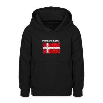 Dänemark - Teenager Hoodie - Schwarz - Vorne - AI Model Teenager Male light (155cm)