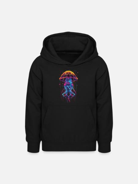Qualle - Teenager Hoodie - Schwarz