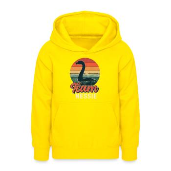 Team Nessie - Teenager Hoodie - Gelb - Vorne - AI Model Teenager Male dark (155cm)