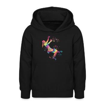 Boulderer Colorsplash Boulder Bouldern - Teenager Hoodie - Schwarz - Vorne - AI Model Teenager Male light (155cm)