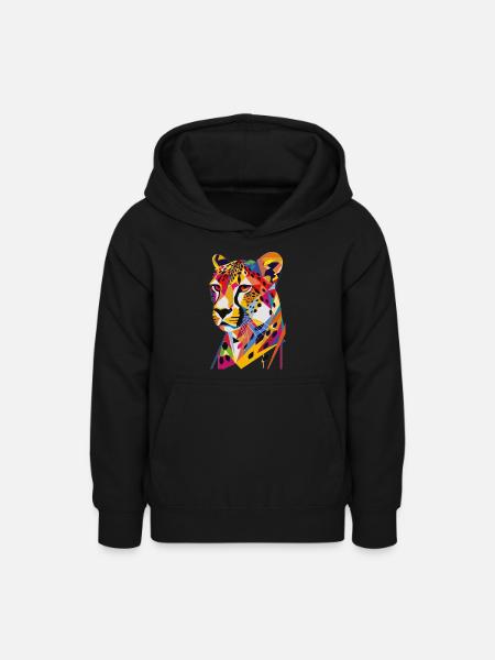 Gepard - Teenager Hoodie - Schwarz