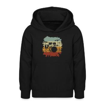 Schlagzeug Drums Drumstick Drummer Musik Band Rock - Teenager Hoodie - Schwarz - Vorne - AI Model Teenager Male light (155cm)