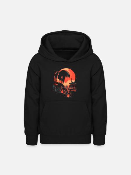 Anime Mädchen Japan - Teenager Hoodie - Schwarz