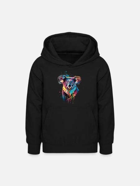 Koala - Teenager Hoodie - Schwarz