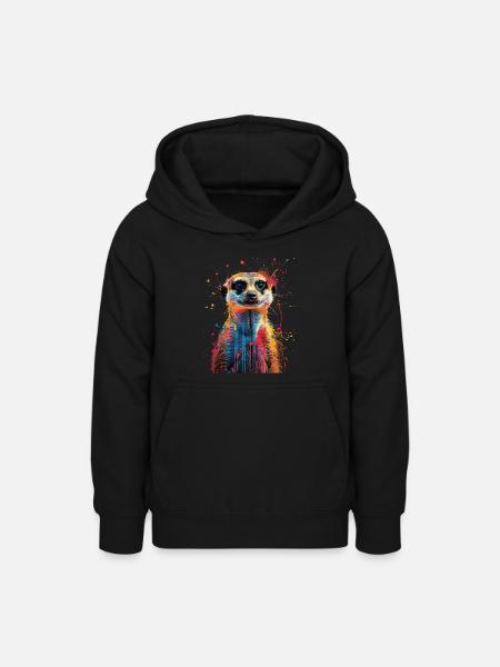 Erdmännchen - Teenager Hoodie - Schwarz