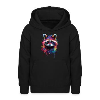 Waschbär - Teenager Hoodie - Schwarz - Vorne - AI Model Teenager Male light (155cm)