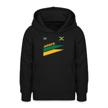 Jamaïque Jamaïque Rasta Raggea Drapeau Rastafari - Sweat à capuche Ado - noir - Devant - AI Model Teenager Male light (155cm)