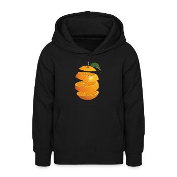 Orange Fruit - Teenager Hoodie - Schwarz - Vorne - AI Model Teenager Male light (155cm)