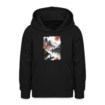Japan - Teenager Hoodie - Schwarz - Vorne - AI Model Teenager Male light (155cm)