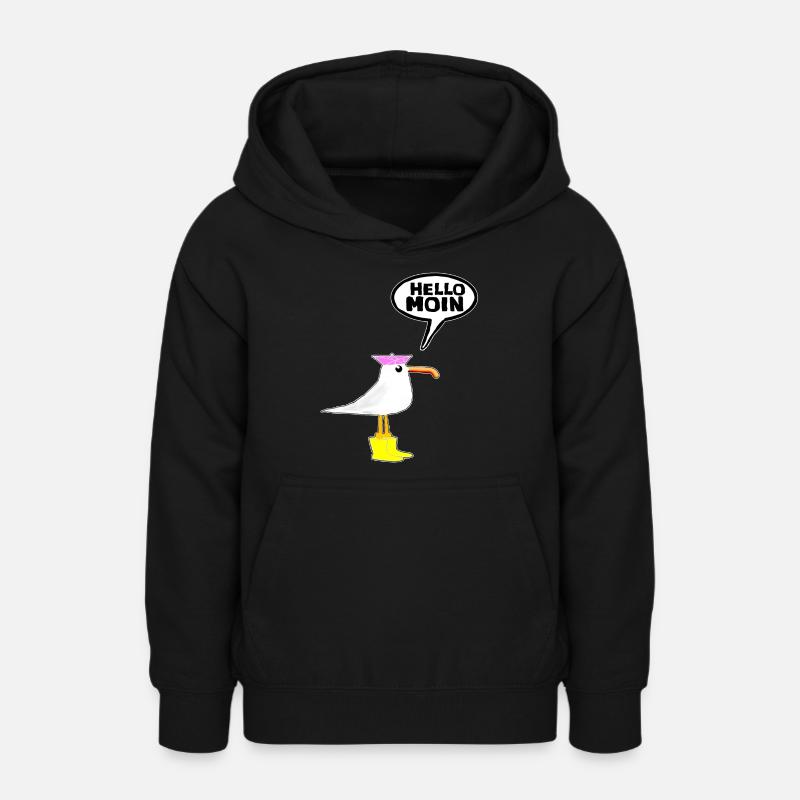Hello Seagull Bottes en caoutchouc Bottes Hello Moin - Sweat à capuche Ado - noir