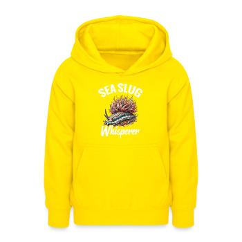 Nudibranche Limace de mer chuchotant - Sweat à capuche Ado - jaune - Devant - AI Model Teenager Male dark (155cm)
