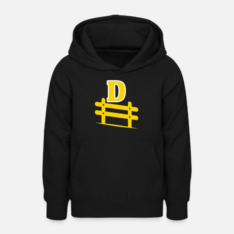 Tapis de bar double Clôture Motif Jaune - Sweat à capuche Ado - noir