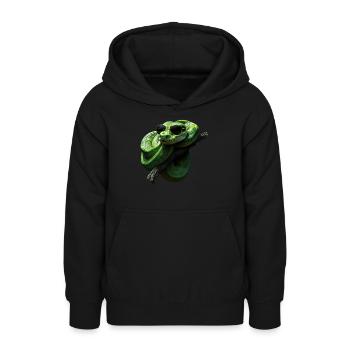 Arbre vert Python Serpents Amoureux Terrarium - Sweat à capuche Ado - noir - Devant - AI Model Teenager Male light (155cm)