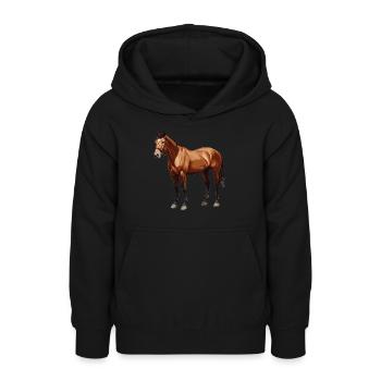 Pferde Pferd - Teenager Hoodie - Schwarz - Vorne - AI Model Teenager Male light (155cm)