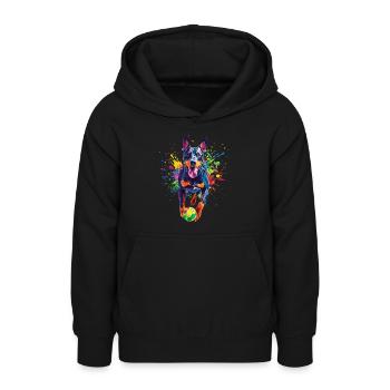 Dobermann - Teenager Hoodie - Schwarz - Vorne - AI Model Teenager Male light (155cm)