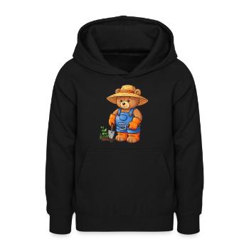 Teddybär Gärtner - Teenager Hoodie - Schwarz - Vorne - AI Model Teenager Male light (155cm)