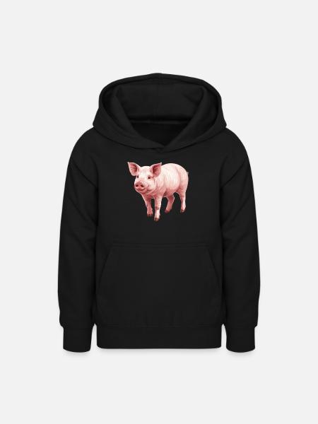 Schweine Schwein - Teenager Hoodie - Schwarz