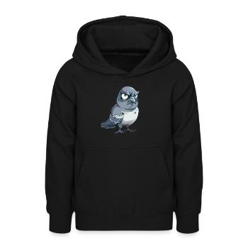 Grummelige Taube Comic-Stil - Teenager Hoodie - Schwarz - Vorne - AI Model Teenager Male light (155cm)