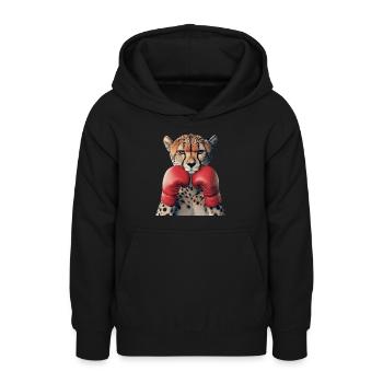 Gepard - Teenager Hoodie - Schwarz - Vorne - AI Model Teenager Male light (155cm)